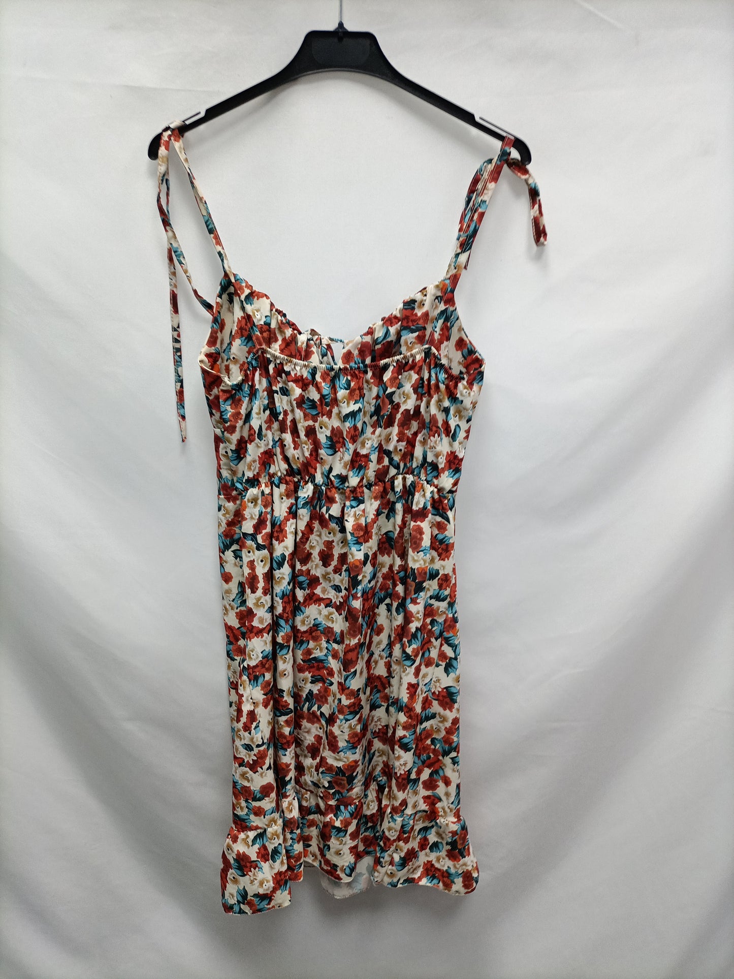 OTRAS. Vestido beige flores T.u(m)