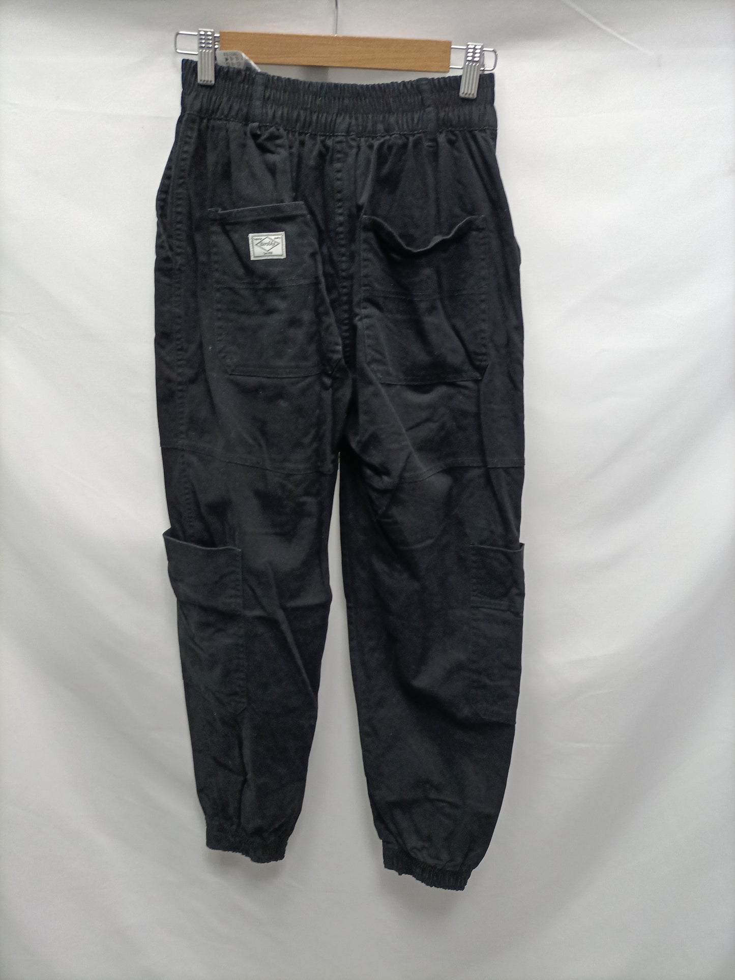 BERSHKA. Black cargo pants size 38