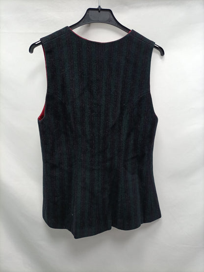 MOSKADA. Striped vest with pink details, size 40
