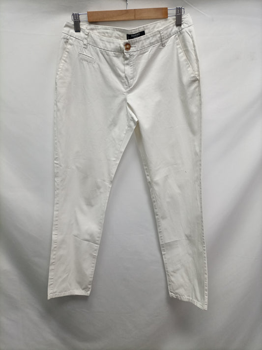 MANGO. Pantalon chino blanco T.36
