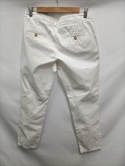 MANGO. Pantalon chino blanco T.36