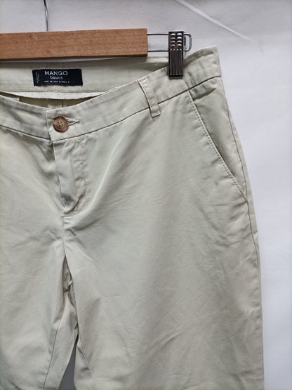 MANGO. Beige chino pants S. 38