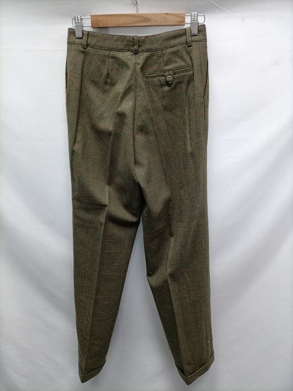 OTRAS. Pantalon de vestir pata de gallo verde T.U
