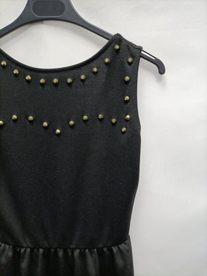 PULL&amp;BEAR. Black studded Ts dress
