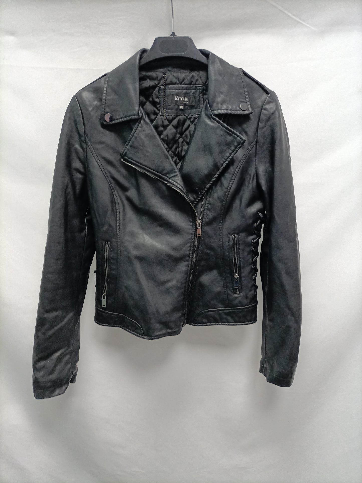 Cuero Abrigo Paño Formula Joven Chaqueta De Cuero Formula Joven