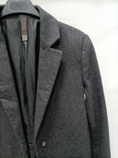 MANGO. Grey cloth coat Ts