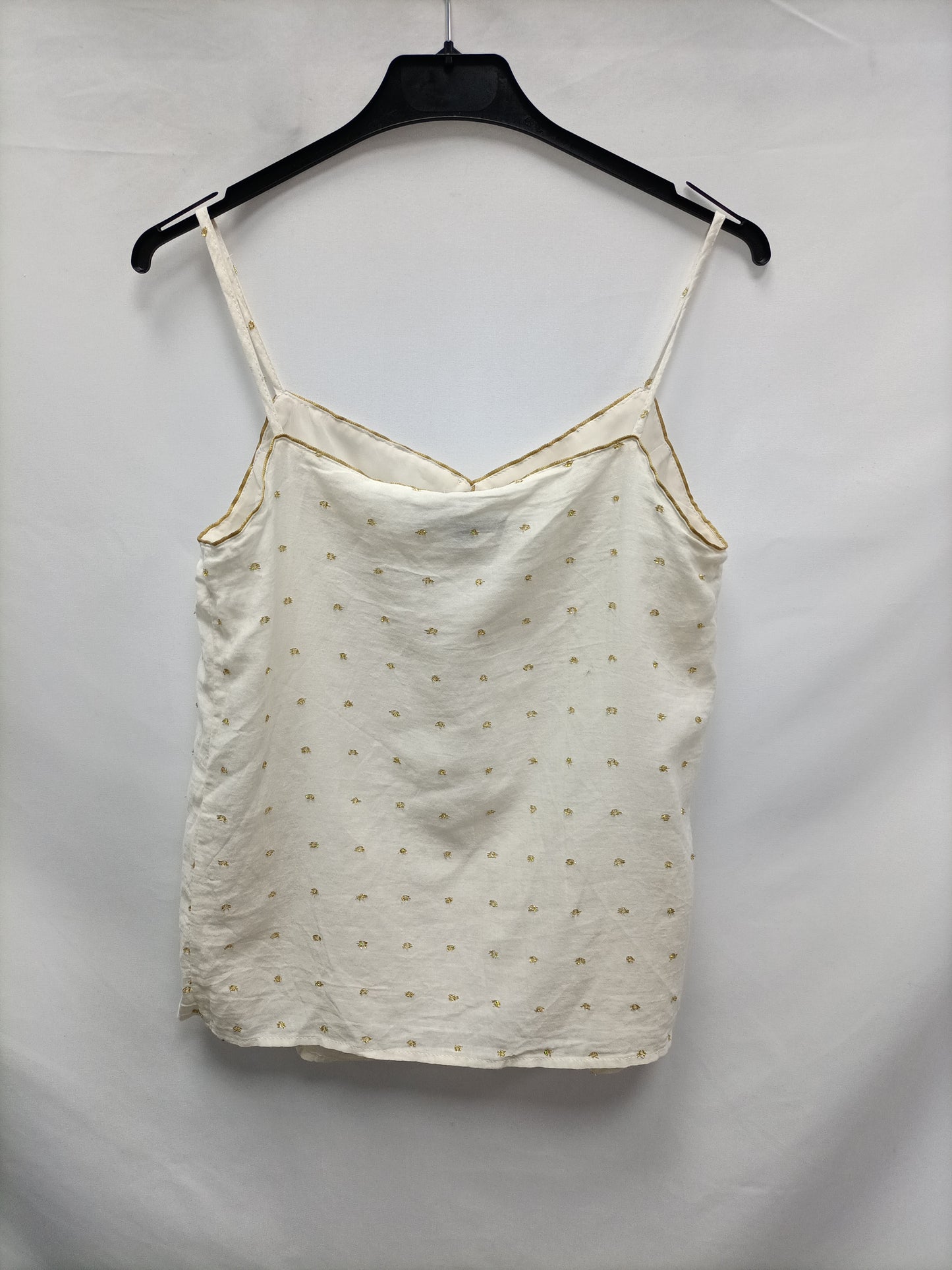 TINTORETTO. Blusa plumeti dorado T.36