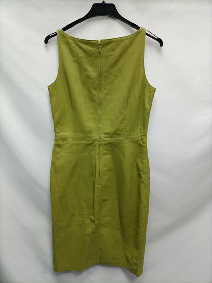 MINORITY. vestido verde piel T.40