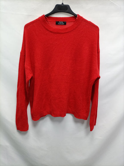 BERSHKA. Jersey básico rojo  T.l