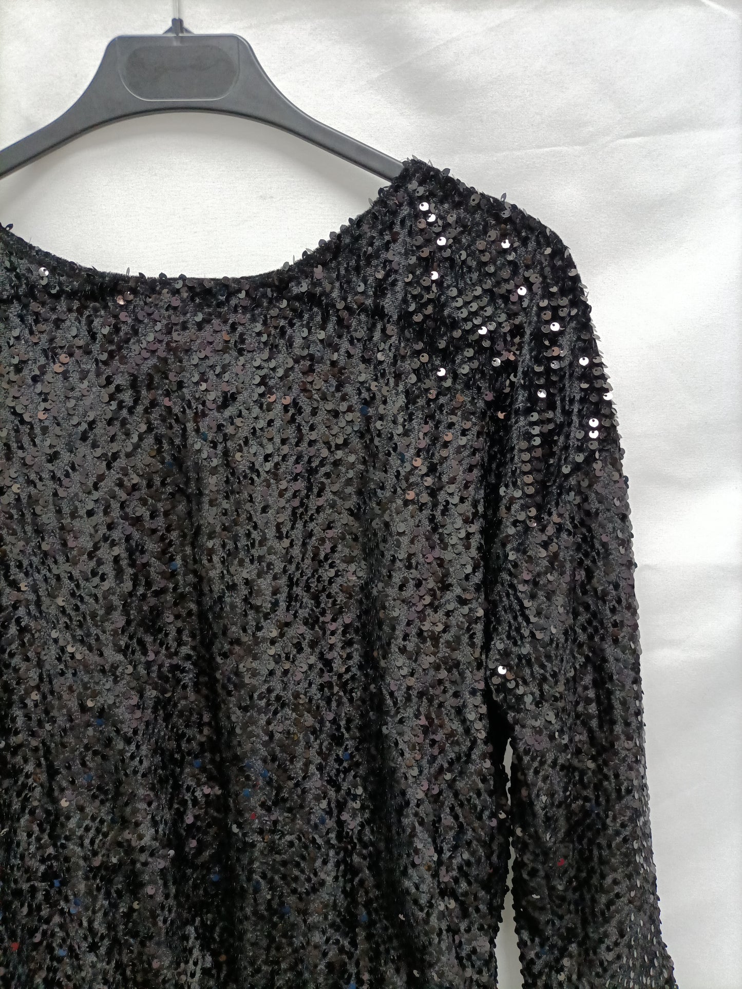 TZAR KIDS. Black sequin top T. 13/14 (xs)