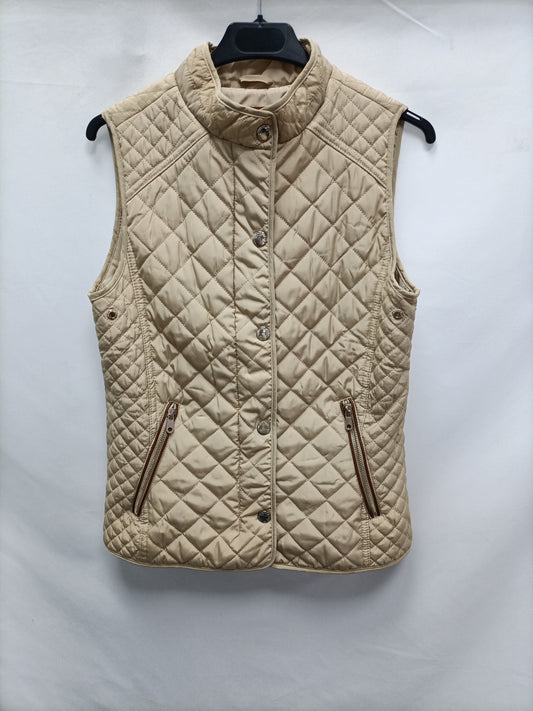 ZARA. Plumas beige sin mangas T.u (s)