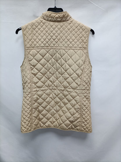ZARA. Sleeveless beige down jacket (s)