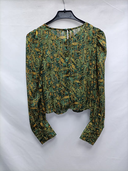 ZARA. Gathered amoeba top T.xs