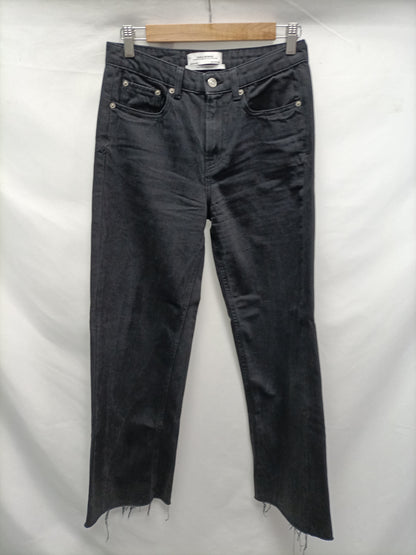 ZARA. Wide-leg black trousers, size 36