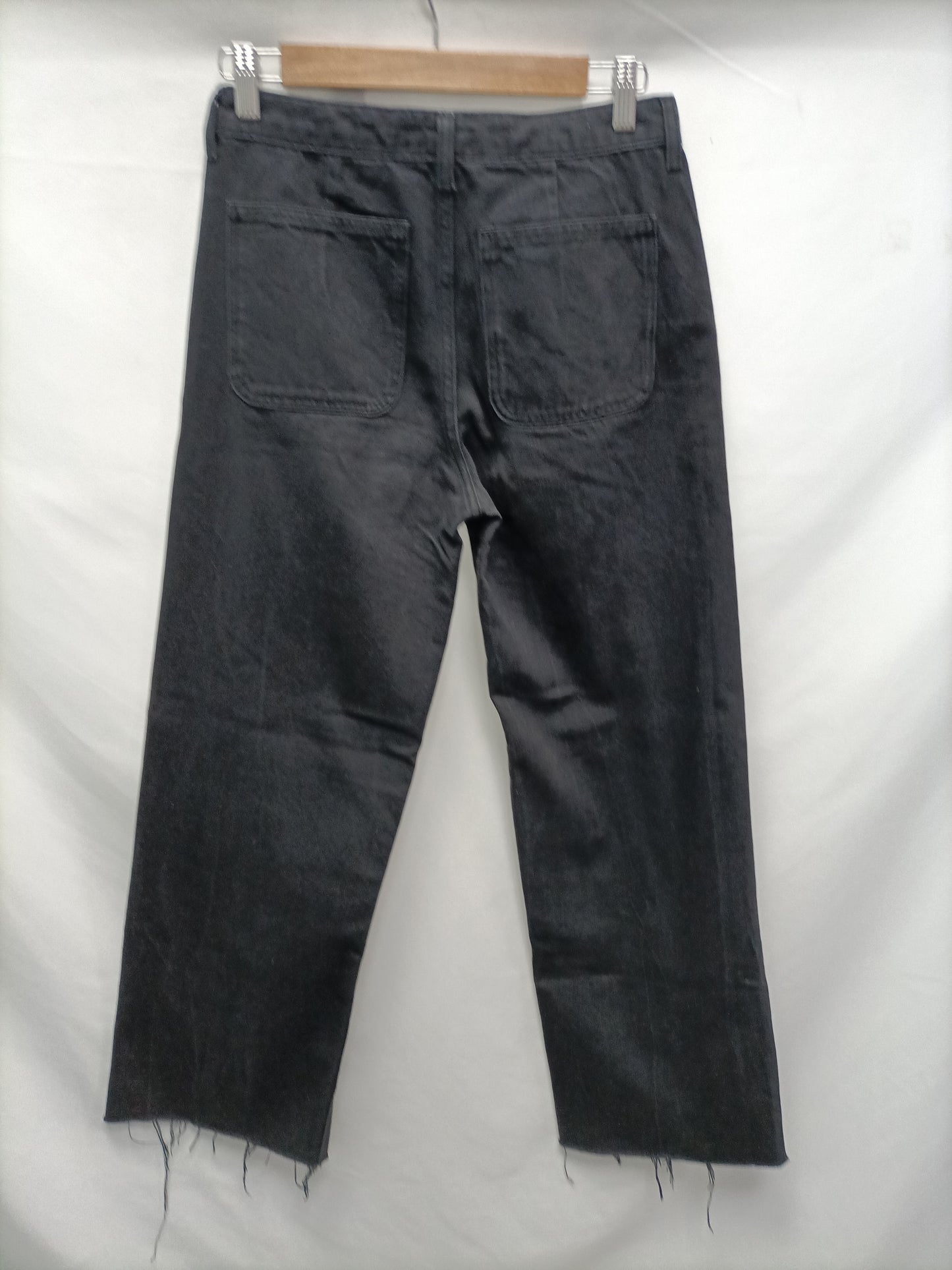 ZARA. Wide-leg black trousers, size 36