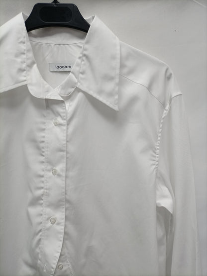 LAAGAM. Camisa blanca abierta T.s