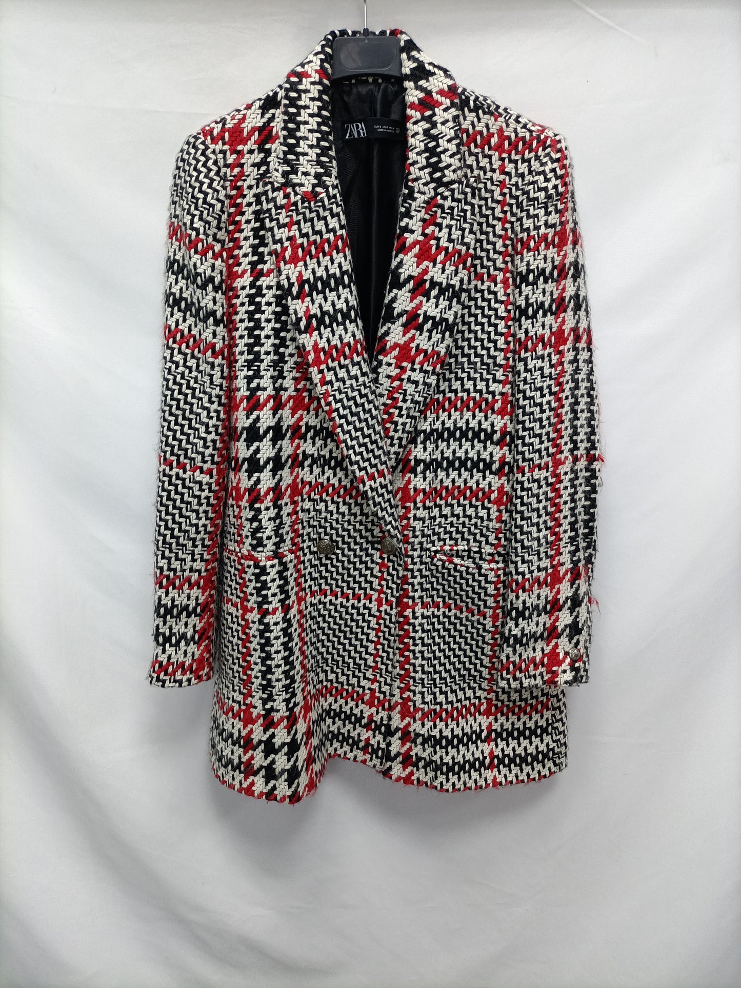 ZARA. Abrigo espiga de vestir T.s