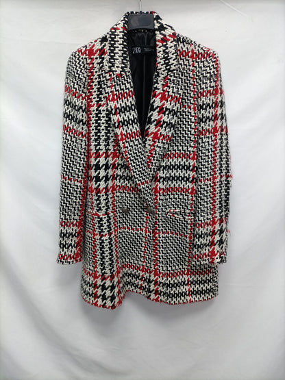 ZARA. Abrigo espiga de vestir T.s