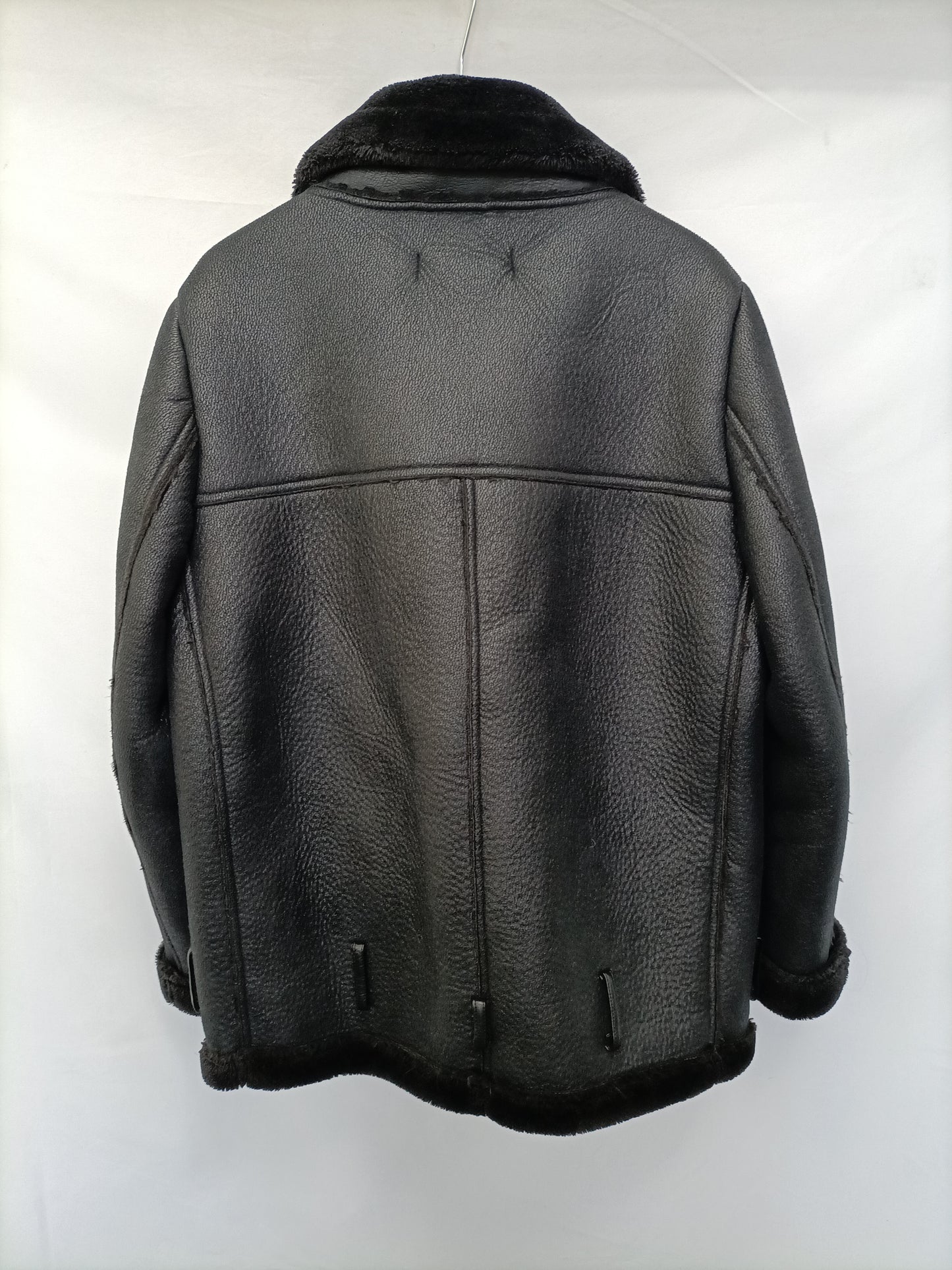 ZARA. Biker negra borrego T.m