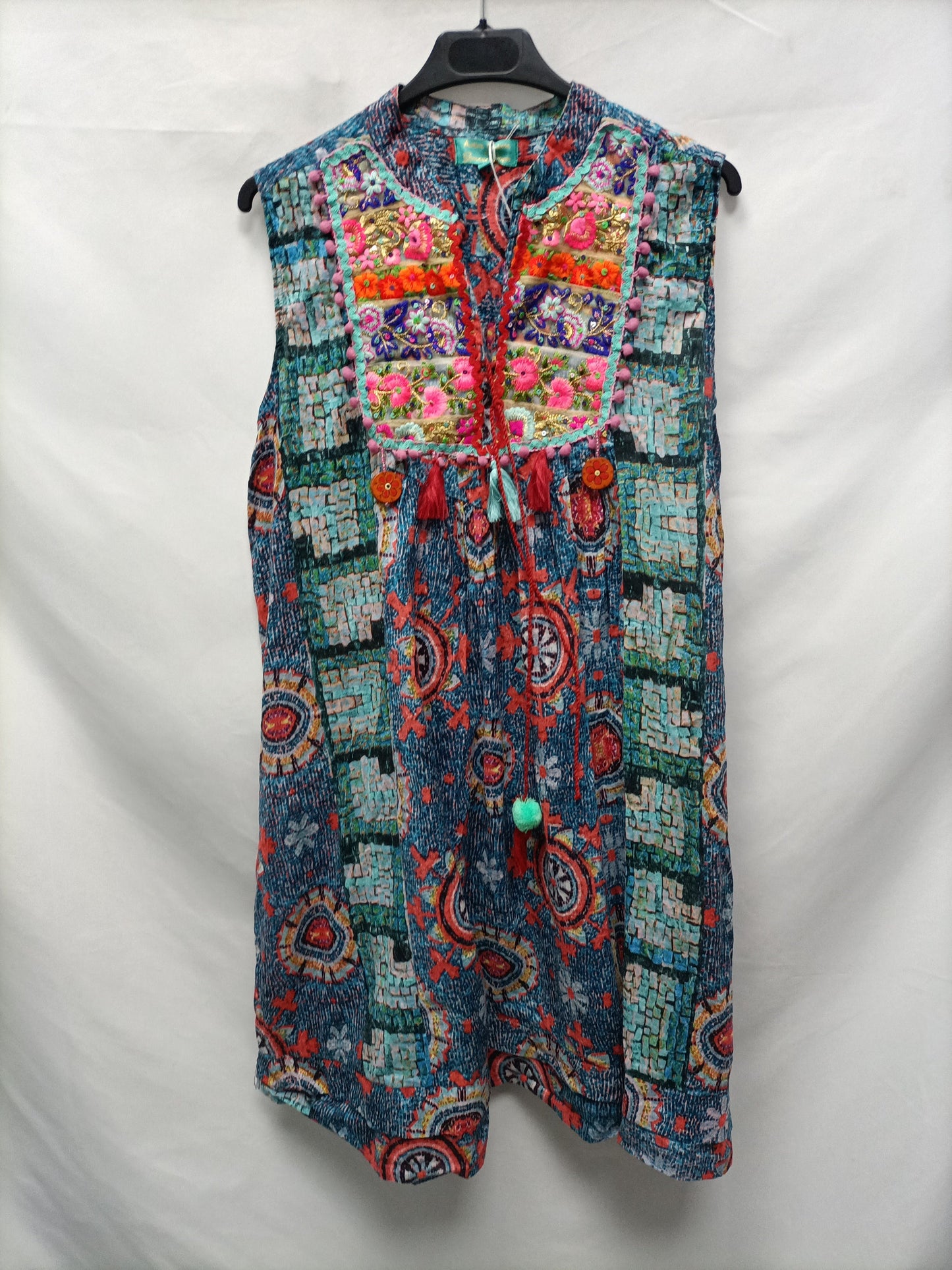 ANTICA SANTORIA. Vestido romántico T.xs