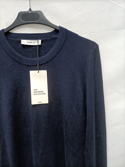 ZARA.Jersey de punto azul T.m