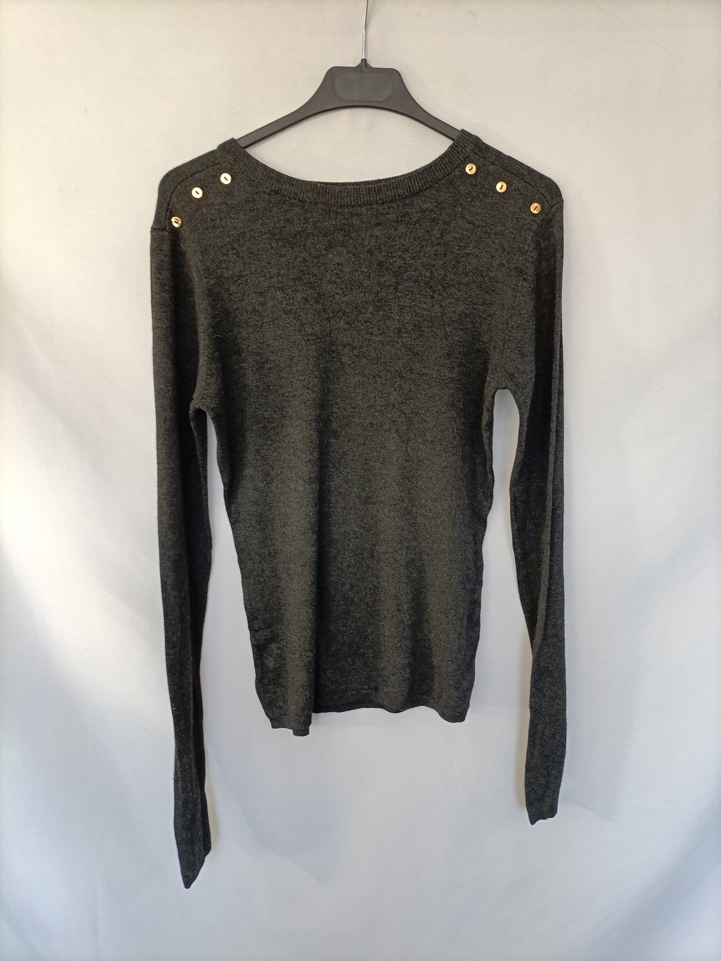 LEFTIES. Jersey gris botones T.s