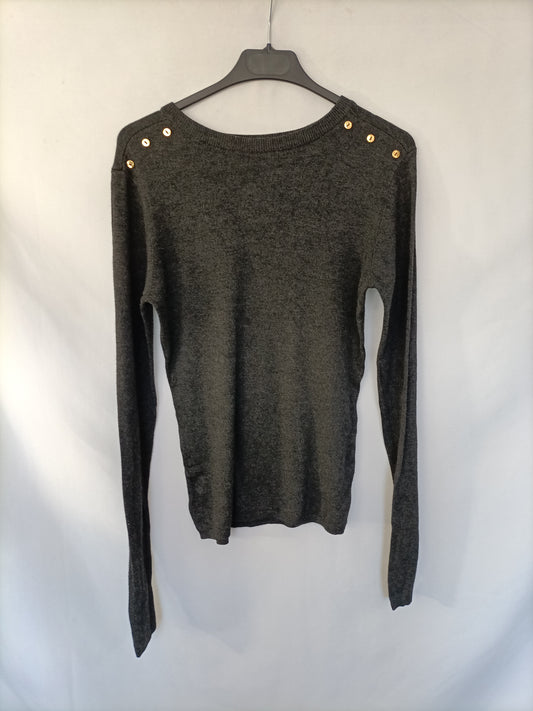 LEFTIES. Jersey gris botones T.s