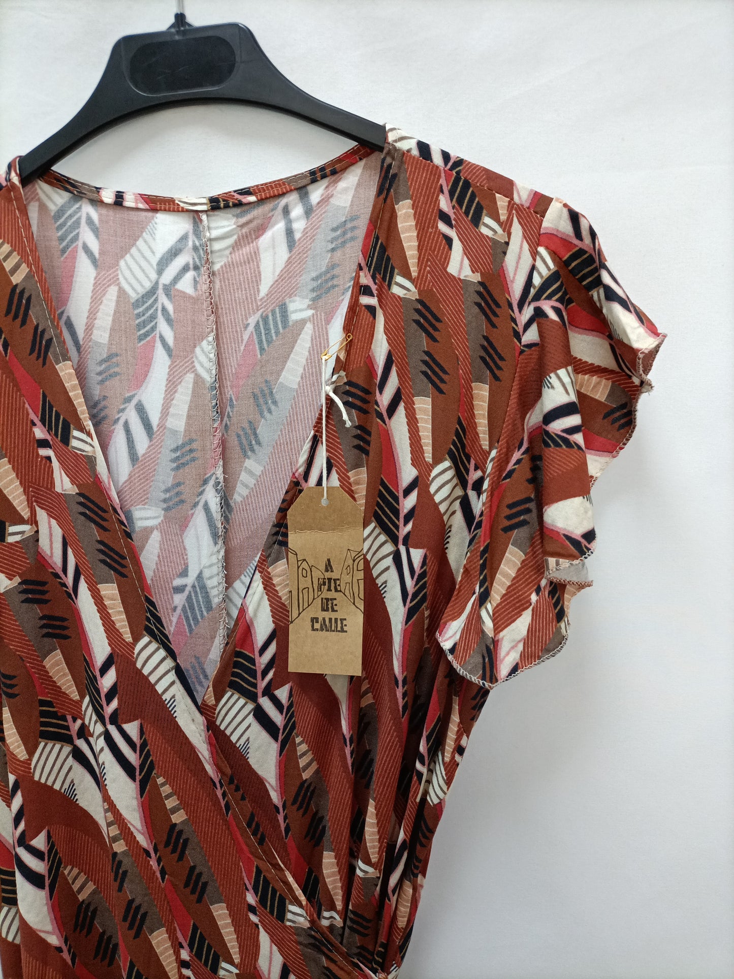 A PIE DE CALLE . Vestido midi estampado T.u (m)