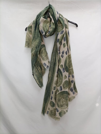 OTRAS. Fular beige estampado