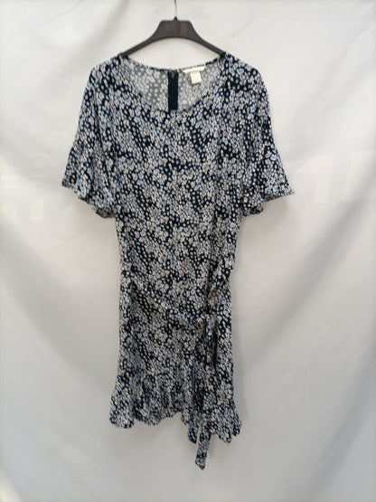 H&amp;M. Blue floral dress S.44
