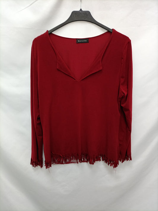 GENUINE. Camiseta flecos T.s