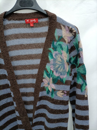 DERHY. Jersey rayas azules y marrones T.s