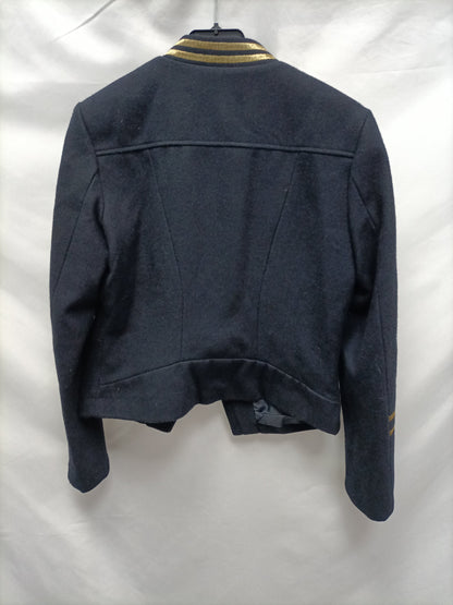 H&M. Cazadora azul paño T.38