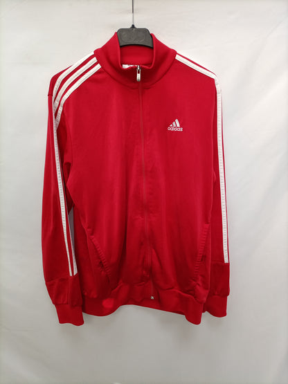 ADIDAS. Red striped sweatshirt Ts