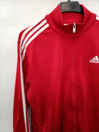 ADIDAS. Red striped sweatshirt Ts