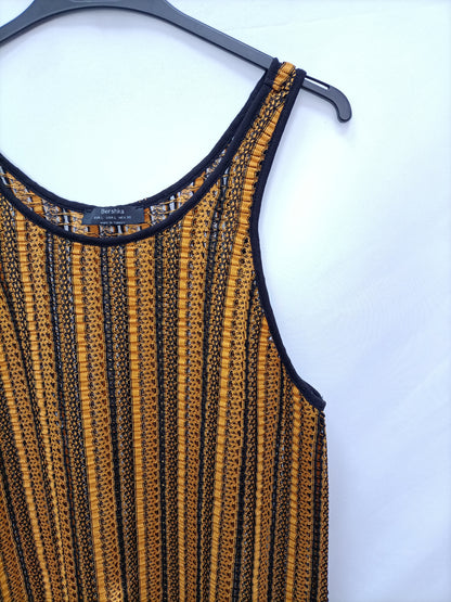 BERSHKA. Die-cut long dress Tl