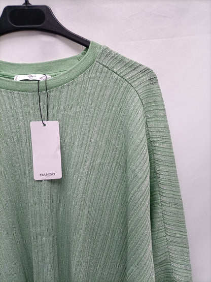 MANGO Top verde hilos T.xs/s