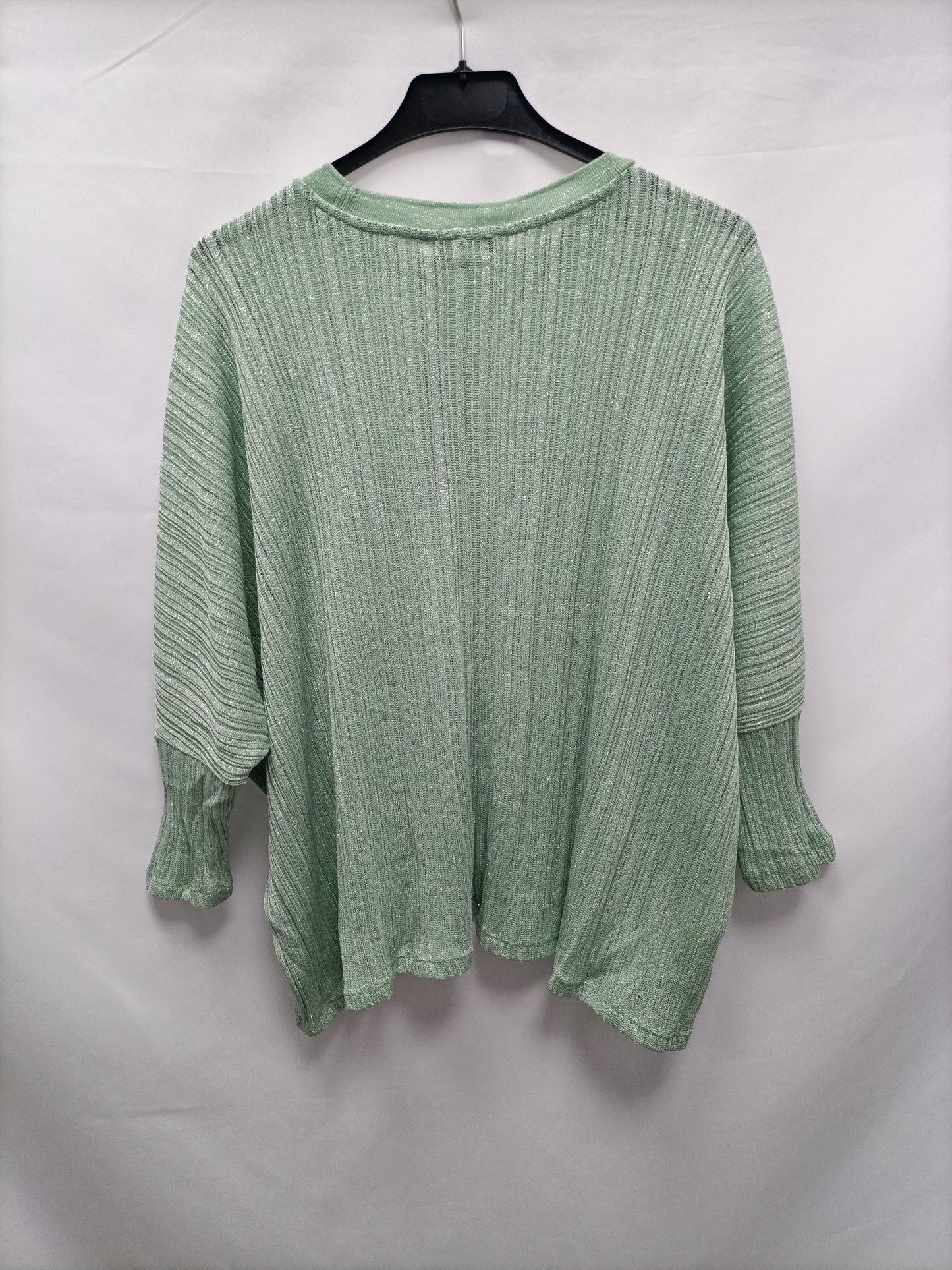 MANGO Top verde hilos T.xs/s