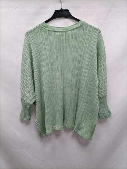 MANGO Top verde hilos T.xs/s