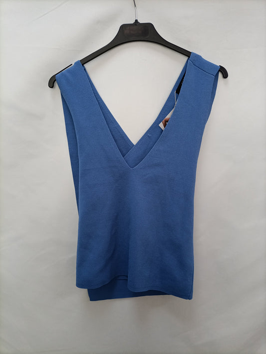 AMITIÉ. Top azul T.xs