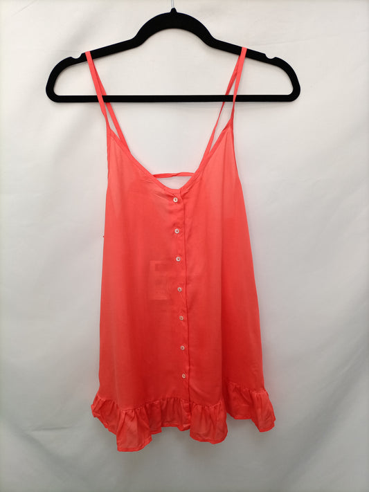 AMICHI. Orange strappy top 