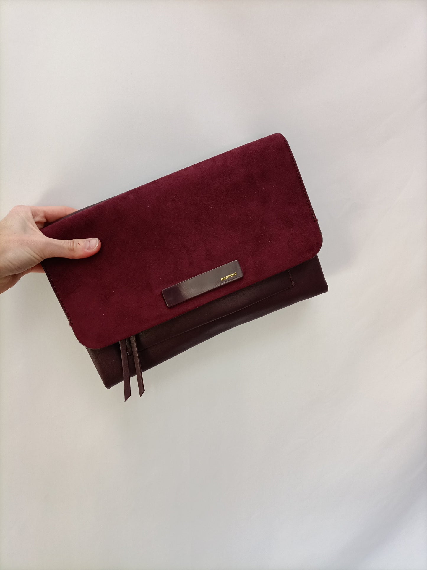 PARFOIS.Bolso de mano bicolor