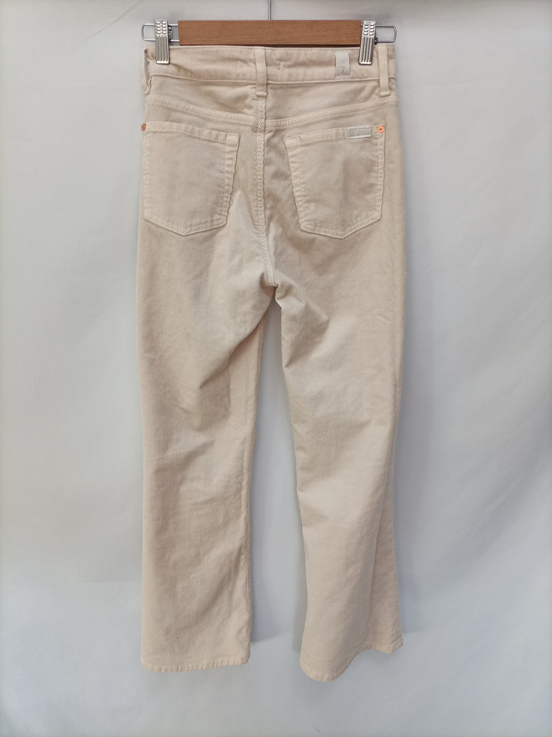 7 FOR ALL MANKIND. Pantalones beiges micropana T.34/36