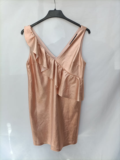MarketZARA. Vestido rosa encerado T.xs