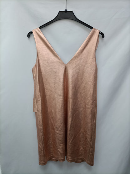 MarketZARA. Vestido rosa encerado T.xs