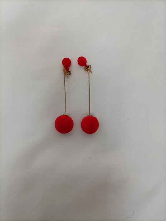 OTRAS. Pendientes bolas rojas