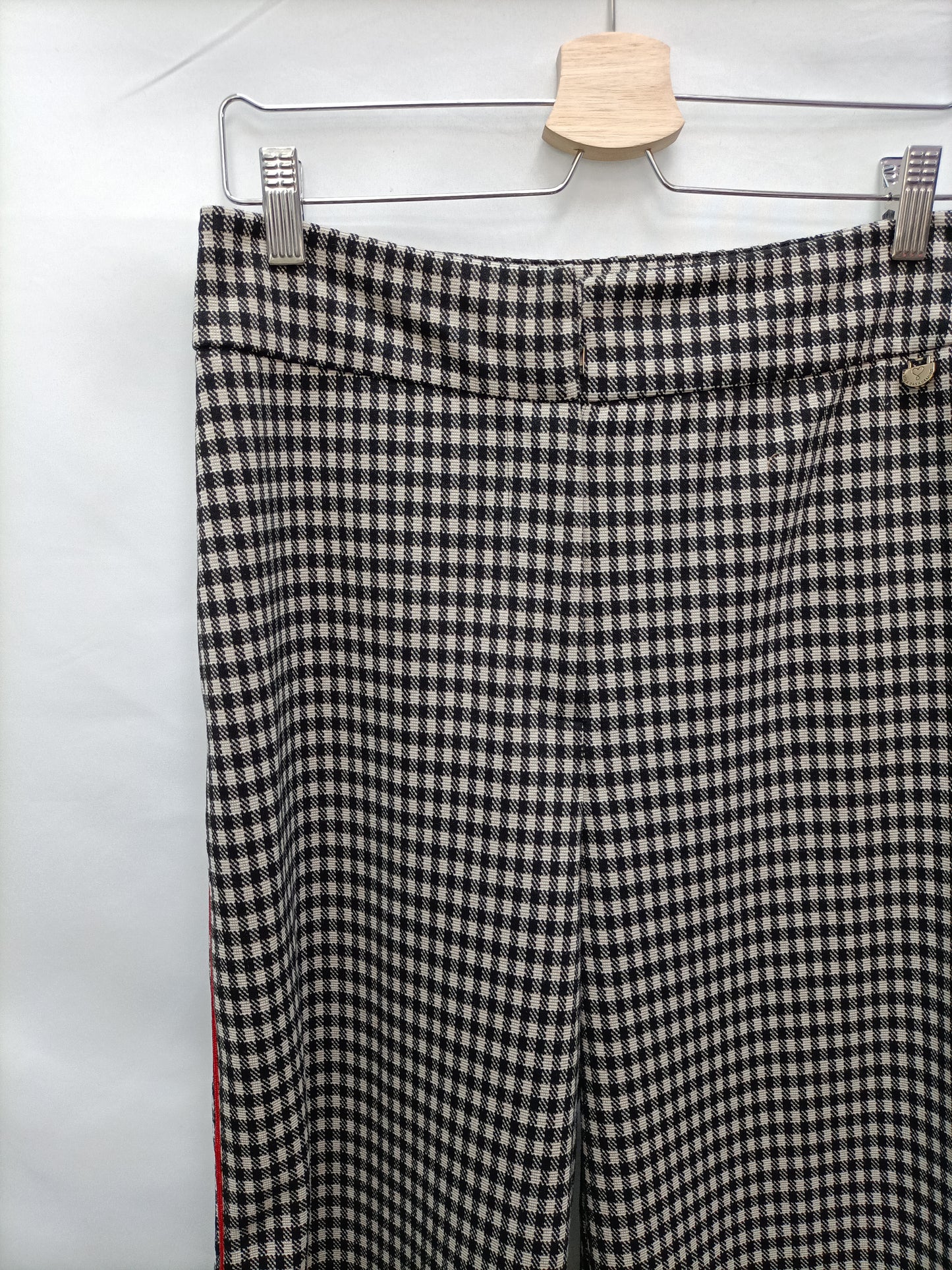 LOLA CASADEMUNT. Pantalones palazzo cuadros T.l