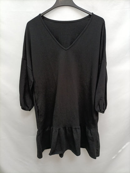 OTRAS. Vestido corto negro  T.u (m)