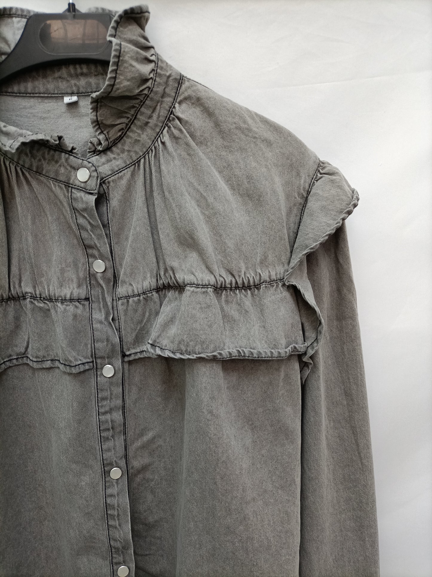 OTRAS. Camisa denim gris   T.l