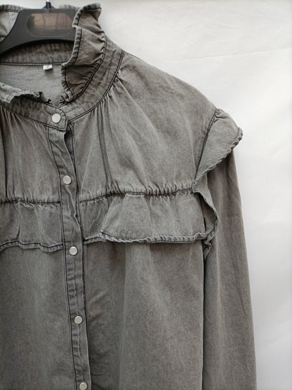 OTRAS. Camisa denim gris   T.l